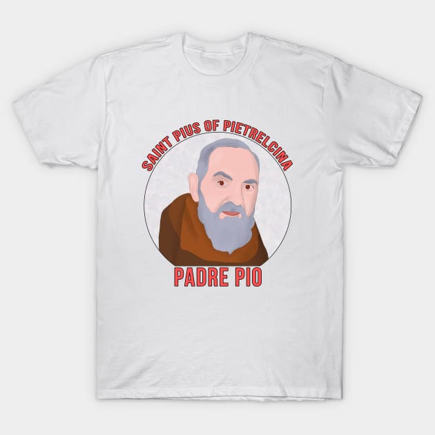 Padre Pio T-Shirt by DiegoCarvalho